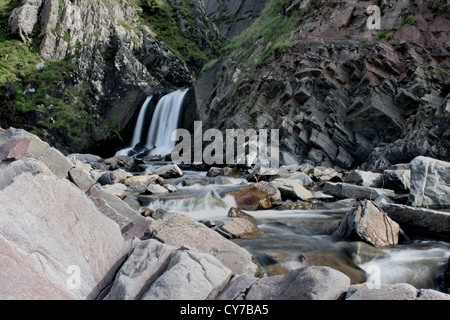 Spekes Mühle Mund Wasserfall in der Nähe von Hartland Quay North Devon Stockfoto