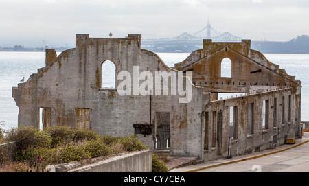 Ein Blick auf Alcatraz Federal Prison Post Exchange Officers' Club. Stockfoto