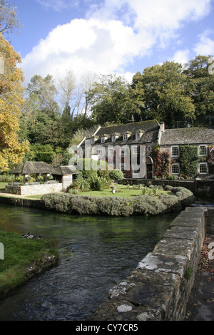 Bibury Gloucestershire Herbst Stockfoto