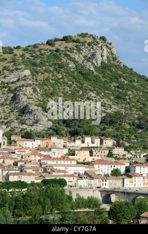 Blick über Anduze - Tor zu den Cevennen - Gard Frankreich Stockfoto