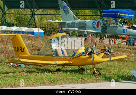 Ultraleichte Homebuilt Flugzeugtyp Cri-Cri. Stockfoto