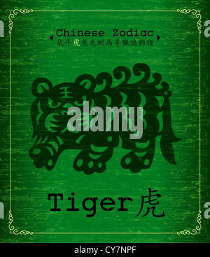 Chinesische Sternzeichen-Jahr des Tigers Stockfoto