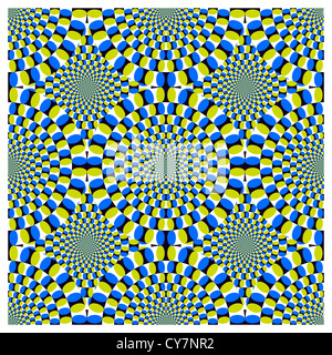 Optische illusion Spin Cycle Hintergrund Stockfoto