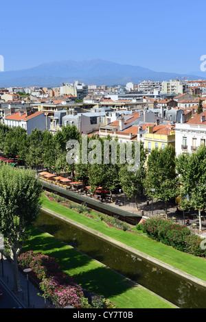 Perpignan-Stadt in Südfrankreich, Languedoc-Roussillon Stockfoto