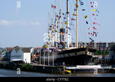 Brunels Schiff der S S Great Britain, Floating Harbour, Bristol, England. Stockfoto