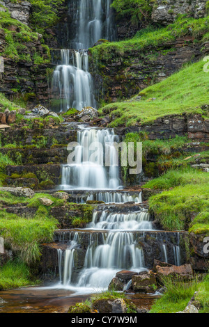 Wasserfälle bei Cray, North Yorkshire. Stockfoto