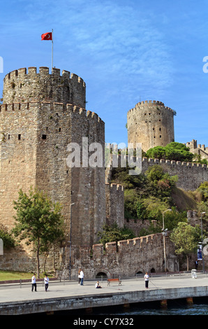 Rumeli Festung auf dem Europäischen Bosporus, Istanbul, Türkei Stockfoto