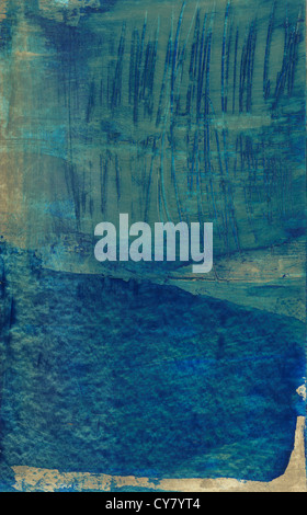 Abstrakte Malerei symbolische Wasser blau. Stockfoto