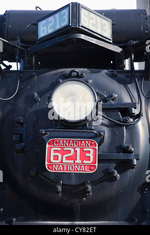 Vintage kanadischen Dampflokomotive auf dem Display in Toronto, Kanada Stockfoto