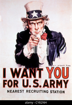 Ich will dich für US Army Recruiting Poster, 1917 Stockfoto