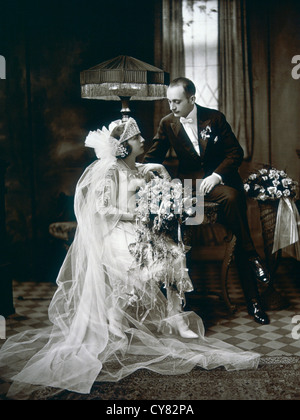 Brautpaar, Portrait, um 1930 Stockfoto