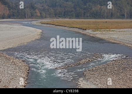 Debang Flussbett, Arunachal Pradesh, Indien Stockfoto