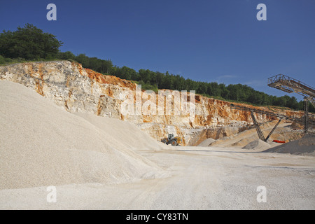 Steinbruch in Dordogne, Frankreich Stockfoto