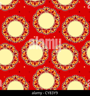 Abstrakte dekorative nahtlose Blumenmuster. Vektor-Illustration. Stockfoto