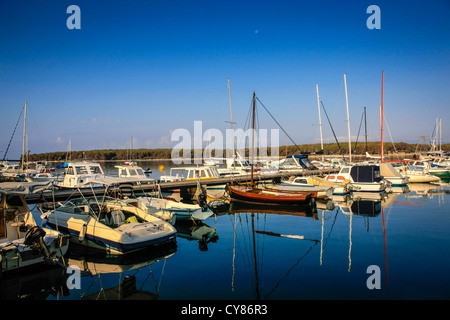 Punat Marina auf der kroatischen Insel Krk Stockfoto