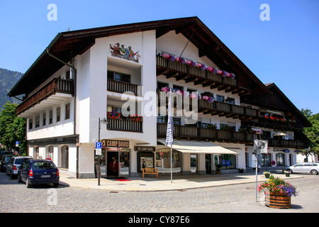 Mohrenplatz-Ferienwohnungen in Garmisch-Partenkirchen, Bayern Stockfoto