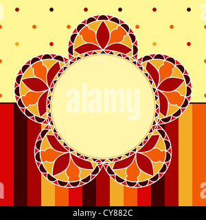 Abstrakte Blumen Hintergrund - Glasmalerei Blumen. Vektor-Illustration. Stockfoto