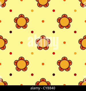 Floral nahtlose Hintergrund - gebeizt Glasblumen. EPS10 Vektor-Illustration. Stockfoto