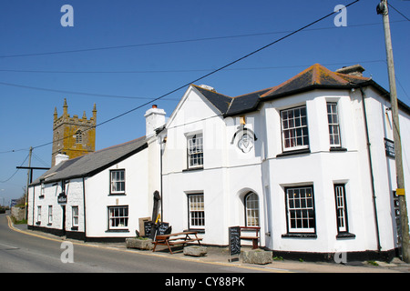 Erste und letzte Inn datiert 1620 Sennen Cove Cornwall England UK Stockfoto