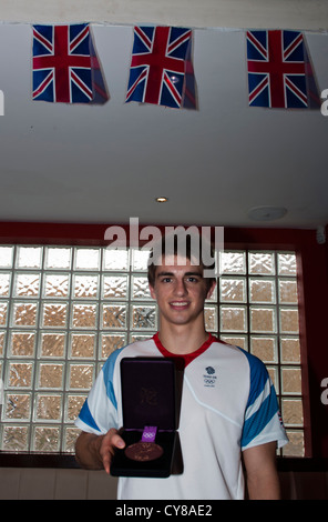 Max Whitlock 2 x Bronzemedaille posiert für ein Foto Stockfoto