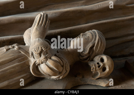 Leigh Memorial Detail, St. James Church, Longborough, Gloucestershire, Großbritannien Stockfoto