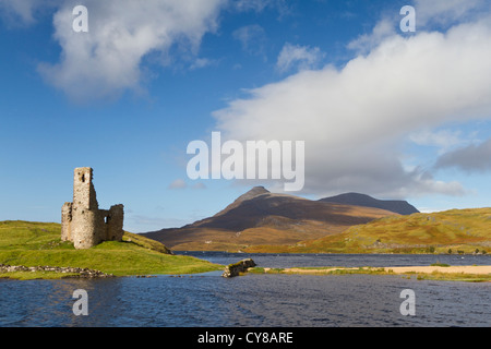 Ardwreck Burg in Sutherland Stockfoto