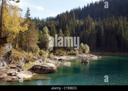 Gletscher Berg See der Caumasee (Caumasee); Flims, Graubünden, Schweiz Stockfoto