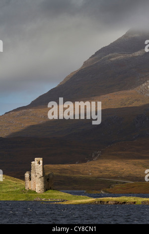 Ardwreck Burg, Assynt Stockfoto