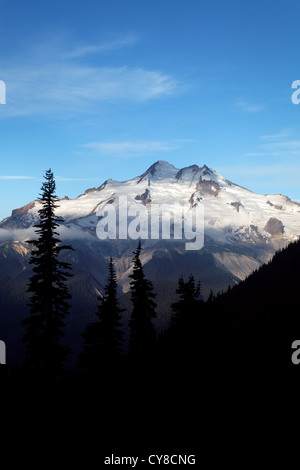 Ostwand des Glacier Peak gesehen von Buck Creek Pass, Cascade Mountains, Snohomish County, Washington Stockfoto