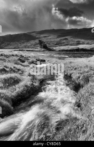 Loch Assynt, Ardwreck Schloss Stockfoto