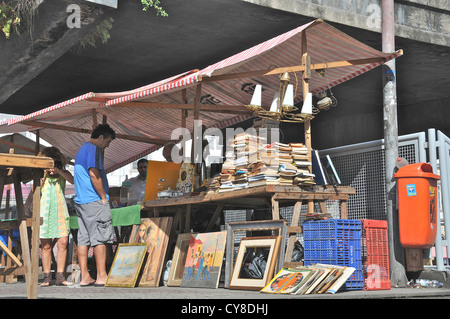 Markt in der Straße Praça Mercado municipal Centro Rio de Janeiro Brasilien Stockfoto