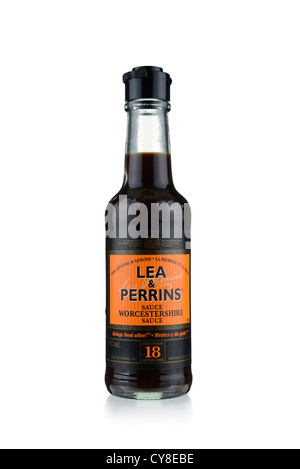 Worcestershire Sauce, Lea Perrins Flasche Stockfoto