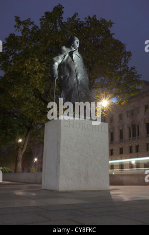 Winston Churchill-Statue am Parliament Square, London Stockfoto