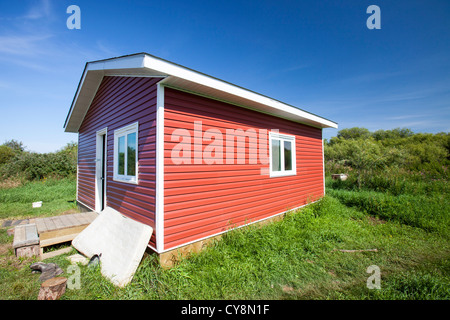 Ein Haus in Fort Chipewyan, das steht auf dem Athabasca River Lake Athabasca und nachgelagerten der Sande, Stockfoto