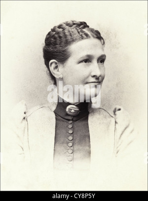 Viktorianische Frau Studioportrait ca. 1890 s Stockfoto