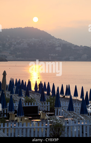 Sunrising auf der Promenade des Anglais-Strände Stockfoto