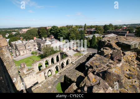 Die Aussicht von Ashby De La Zouch Castle, Leicestershire, England UK Stockfoto