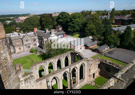 Die Aussicht von Ashby De La Zouch Castle, Leicestershire, England UK Stockfoto