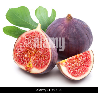 Obst Feigen auf weißem Hintergrund Stockfoto