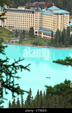 Fairmont Chateau Lake Louise, Lake Louise, Banff Nationalpark, Alberta, Kanada Stockfoto