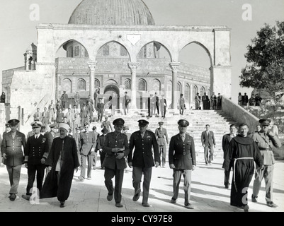 Alliierten Führer IN JERUSALEM 1943 auf Weg zurück von Teheran-Konferenz, hier verlassen die Haube des Felsens.  Foto Lewis Gale Stockfoto