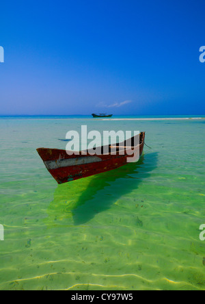 Boot auf Dahlak Archipel, Eritrea Stockfoto