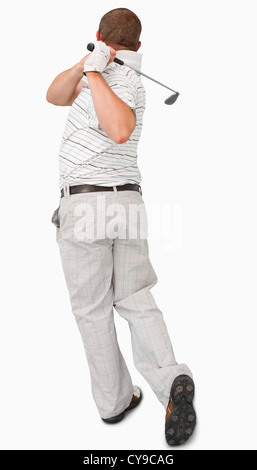 Rückansicht der golfer Stockfoto