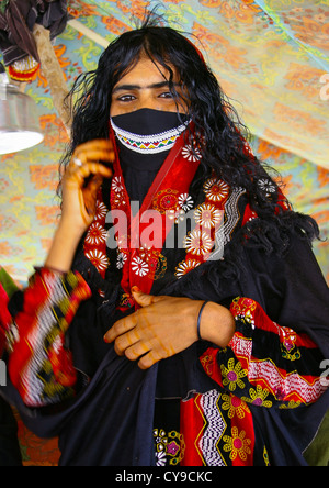 Stamm der Arbeitslose Frau in der Nähe von Massawa, Eritrea Stockfoto