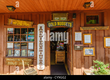 Jamestown, Kalifornien - historische Goldrush Township in der Nähe der Minen "Motherlode". Gold Rush Erfahrung im Büro. Stockfoto