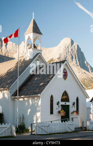 Der united Church of Canada in Canmore in den kanadischen Rockies im Banff National Park. Stockfoto
