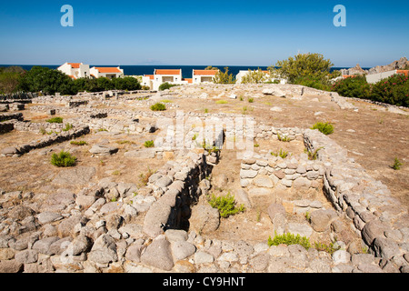 Der Tempel der Artemis in Myrina Lemnos, Griechenland. Stockfoto