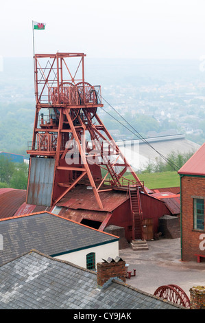 Wales, Blaenavon Herirtage Weltkulturerbe, Big Pit National Coal Museum, Mine betrieben 1860-1980 Stockfoto