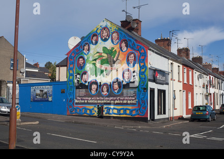 gmlh0310 4879 Hungerstreik republikanischen Wandgemälde im Westland Street Bogside Derry Londonderry Stockfoto