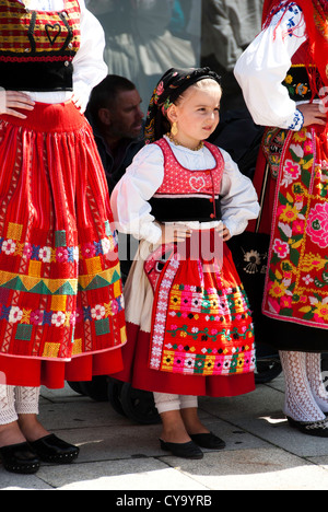Volkstänzer in Viana Castelo, Portugal Stockfoto